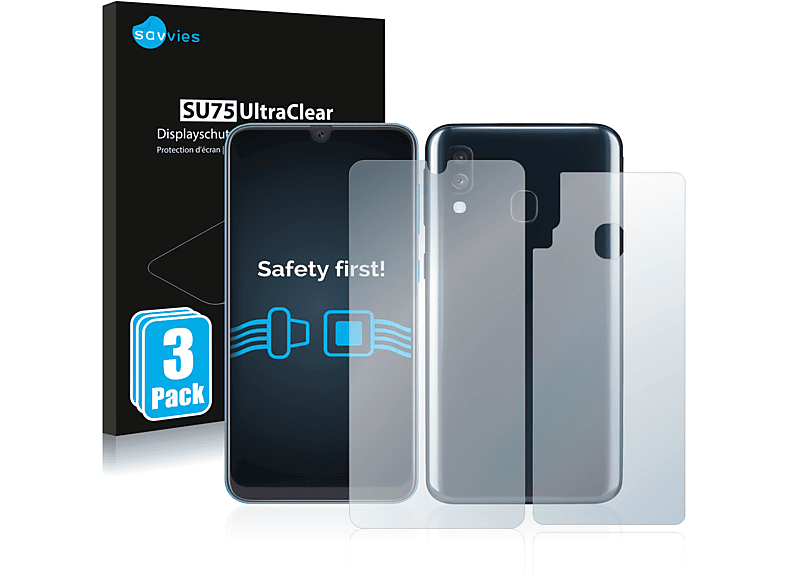 SAVVIES 6x klare A40) Schutzfolie(für Galaxy Samsung