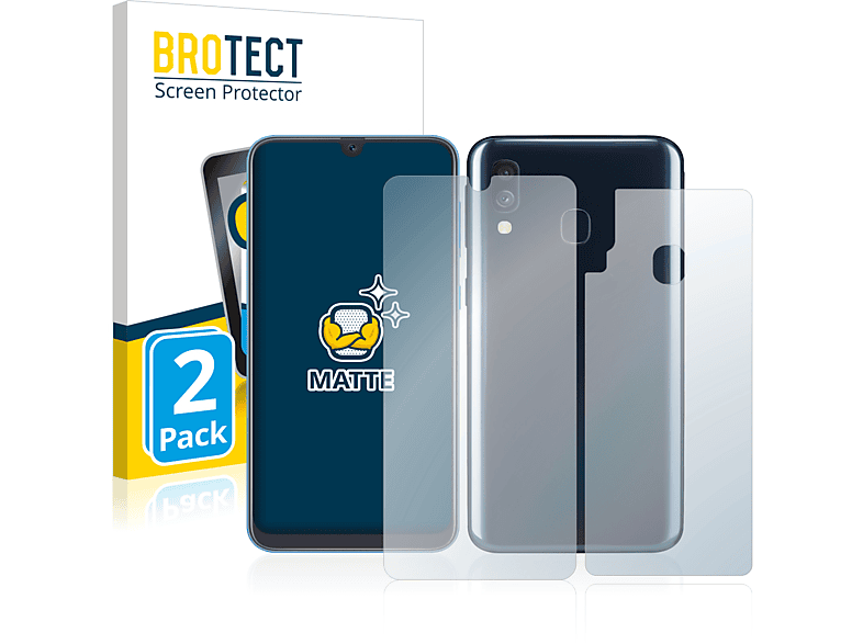 BROTECT 2x matte Schutzfolie(für Samsung Galaxy A40)