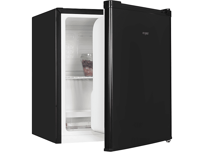 Kühlschrank schwarz (E, mm EXQUISIT Schwarz) 510 KB05-V-040E hoch,