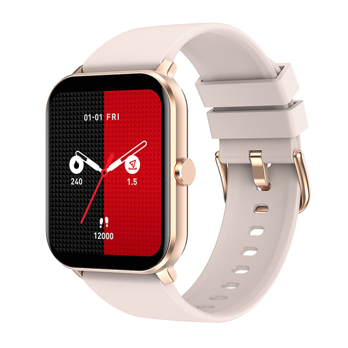 Bluetooth IP68 BRIGHTAKE Smartwatch Sport Smartwatch Gold - Silikon, Wasserdicht Funktionen, Vielseitige