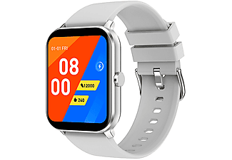 BRIGHTAKE KW105-Uhren Smartwatch Silikon, Silber