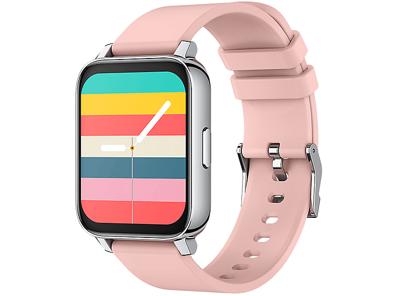 Metall-Design, Wasserdicht 1.69 Sportmodi, Touch Silikon, IP67 Smartwatch Smartwatch Full Mehrere - Rosa BRIGHTAKE
