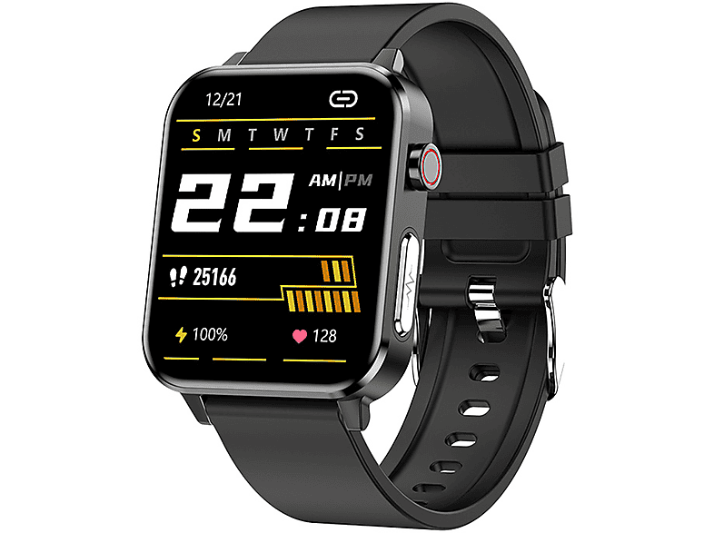BRIGHTAKE Ultralange Akkulaufzeit! Die Smartwatch, die Ihr Leben verändert Smartwatch Silikon, Schwarz