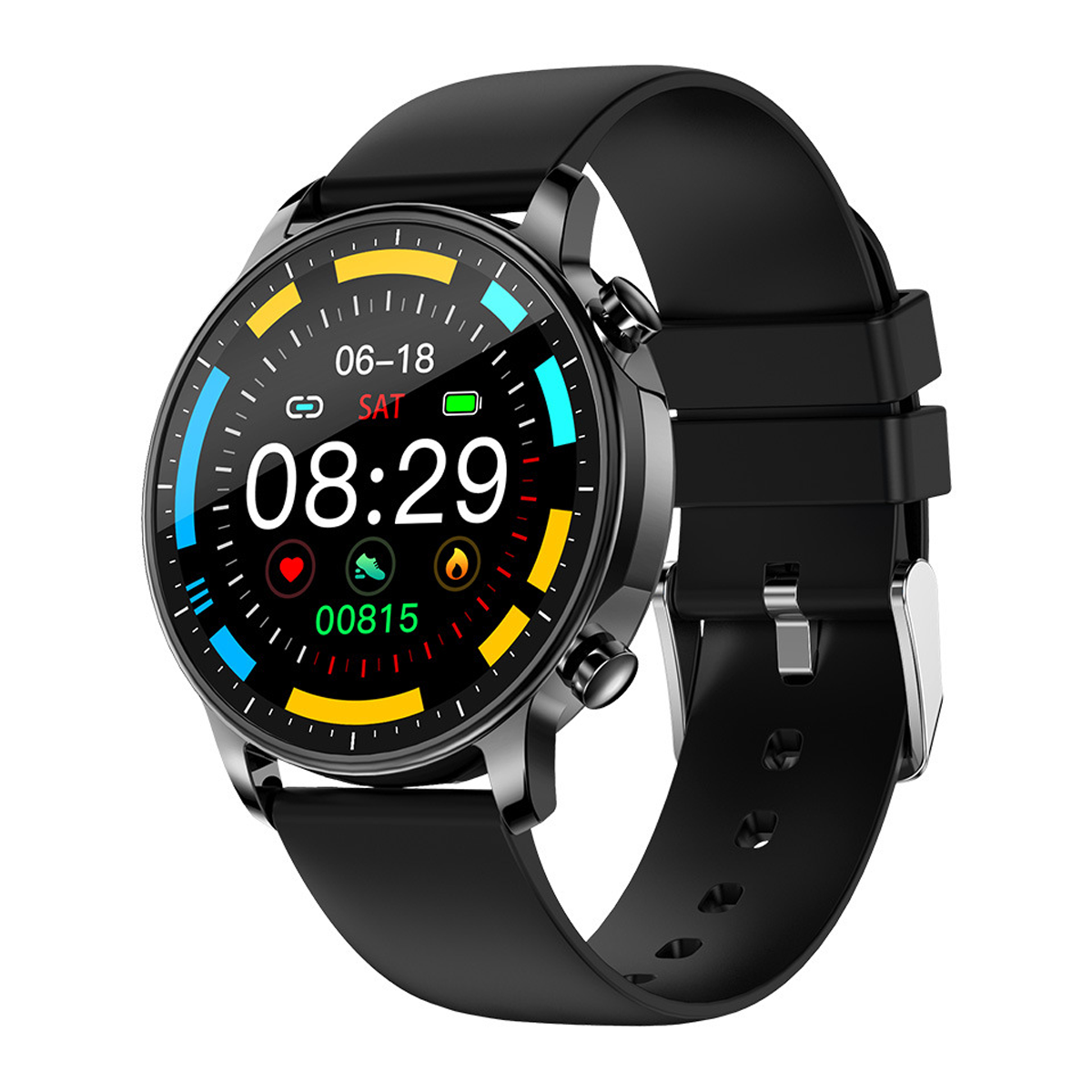 Bis 14 für Schwarz zu Lifestyle Silikon, Akkulaufzeit Revolutionäre BRIGHTAKE Smartwatch Ihren Tage Fitnessuhr: aktiven