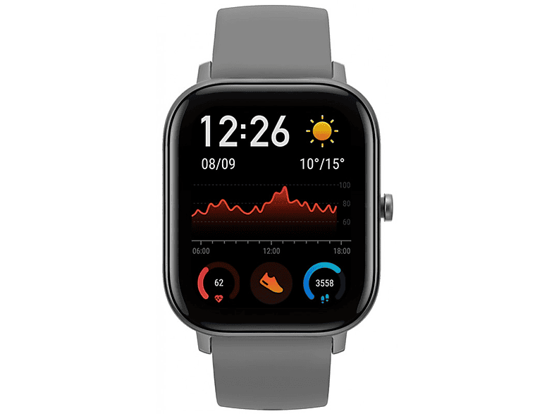 Lava 87 Kunststoff mm, AMAZFIT GTS Grey Smartwatch Silikon, + 120 mm + A1914 GREY Aluminium