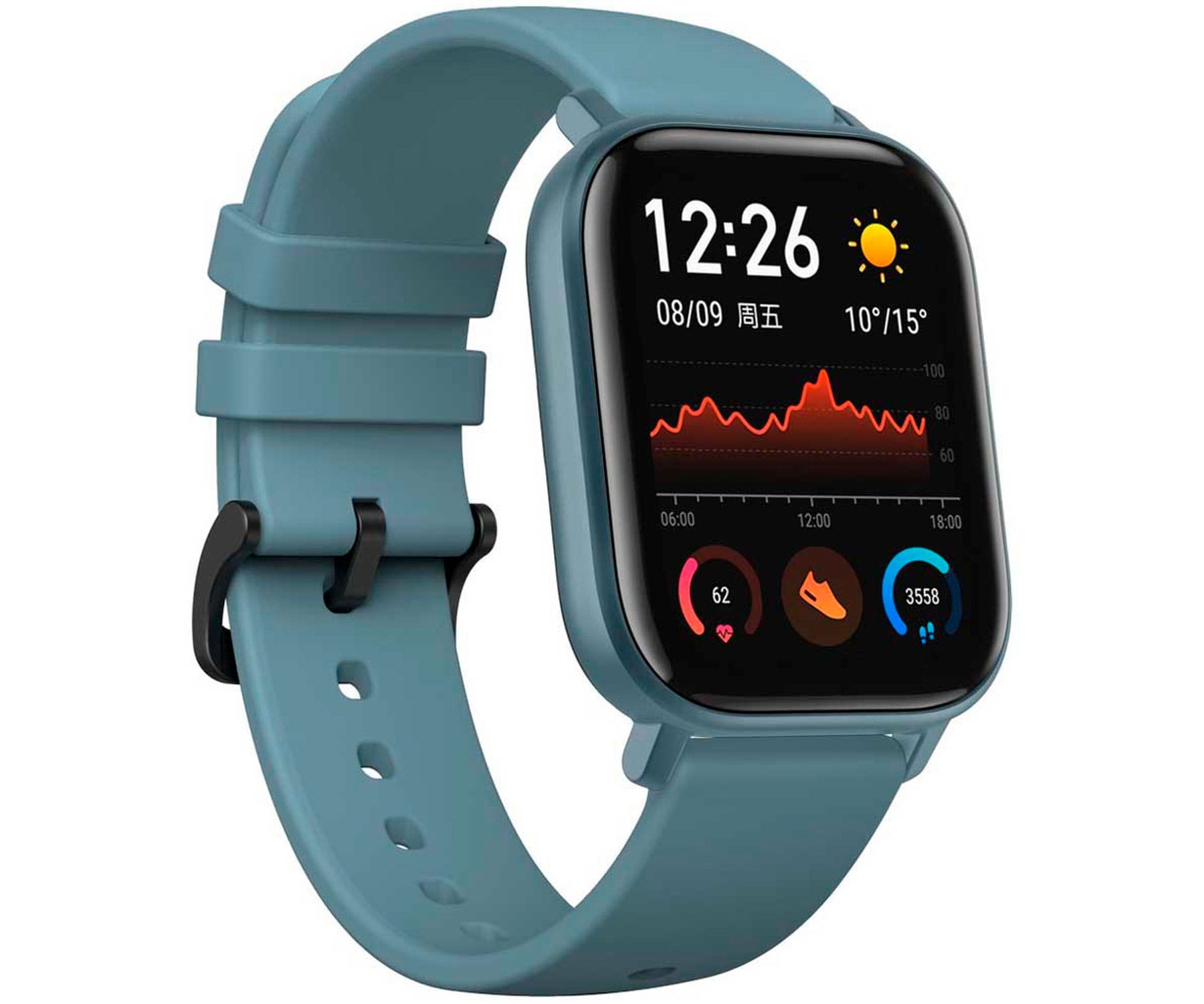 87 Aluminium AMAZFIT mm mm, Silikon, Blue Kunststoff Smartwatch + Steel + A1914 BLUE GTS 120