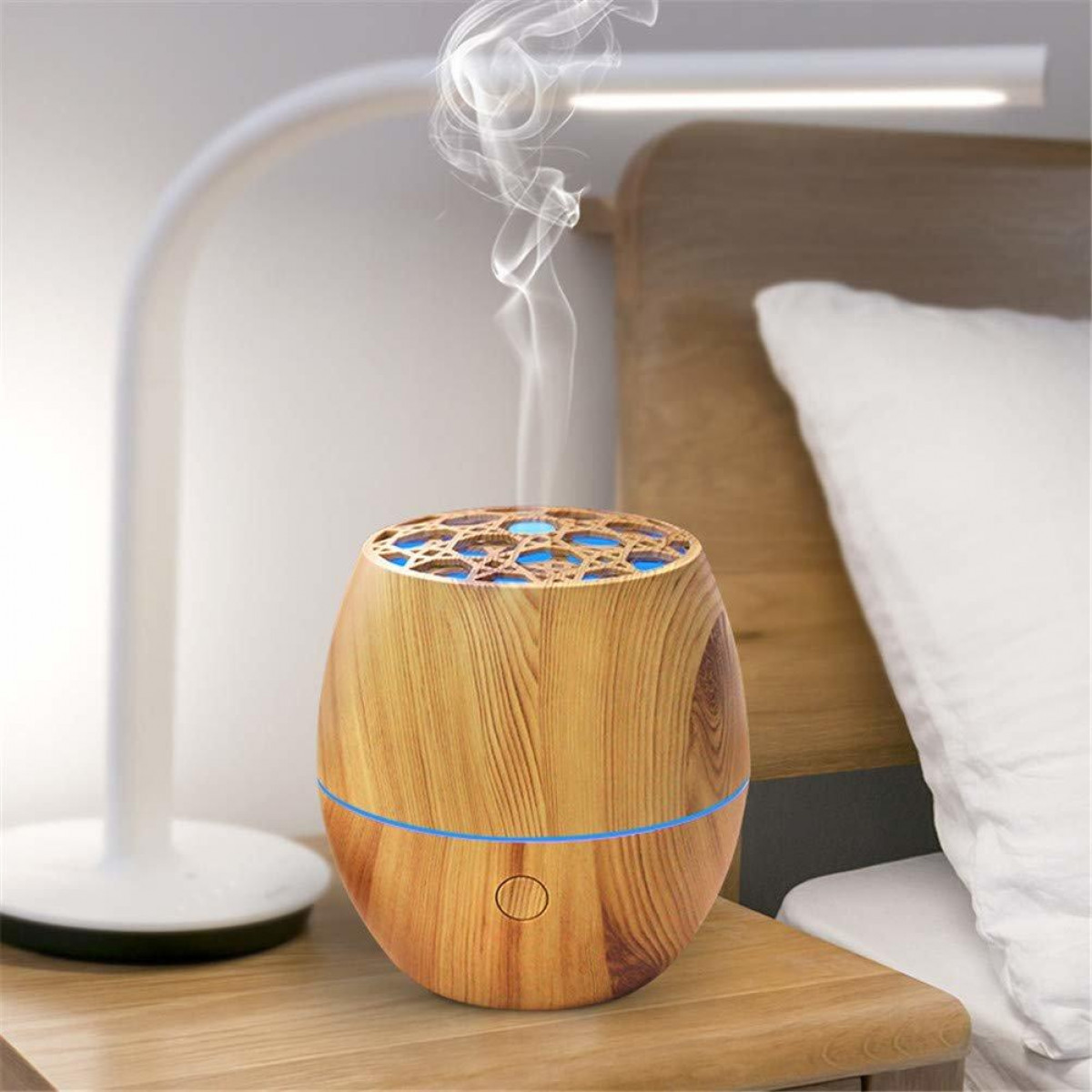 Holz mit Ultraschall-Luftbefeuchter 10 Luftbefeuchter (Raumgröße: INF 120 ml Aromalampe m²)