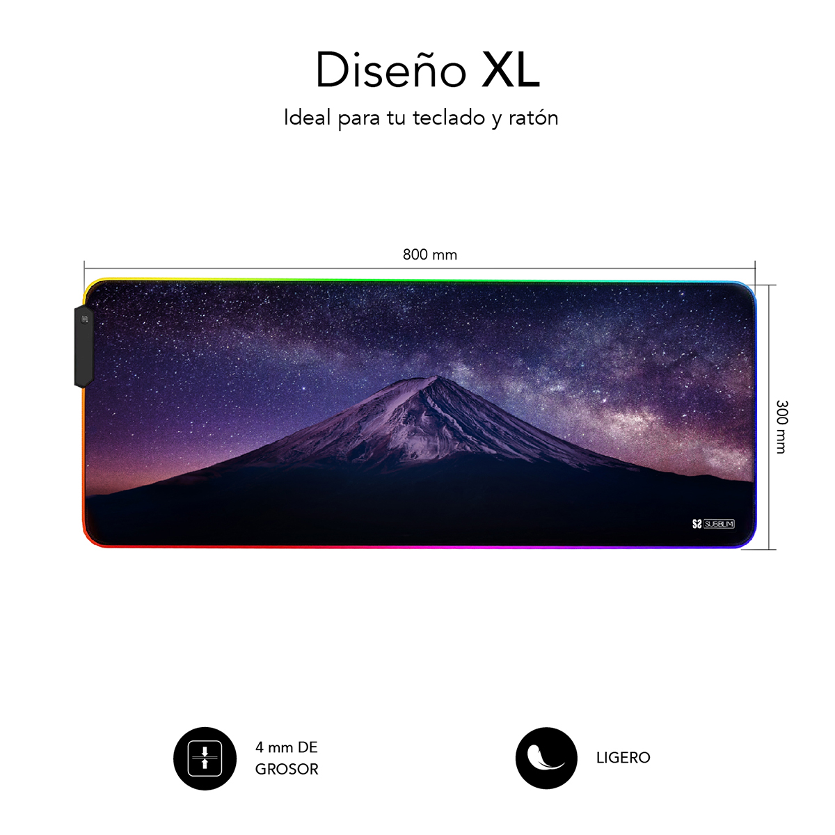 Podkładka pod mysz XL z obrazem nocnego nieba.