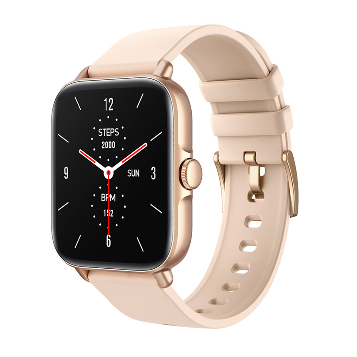 BRIGHTAKE Smart Watch Silber Bluetooth sprechende Uhr Herzfrequenz  Gesundheitsüberwachung Sportarmband Smartwatch Leder, Gold