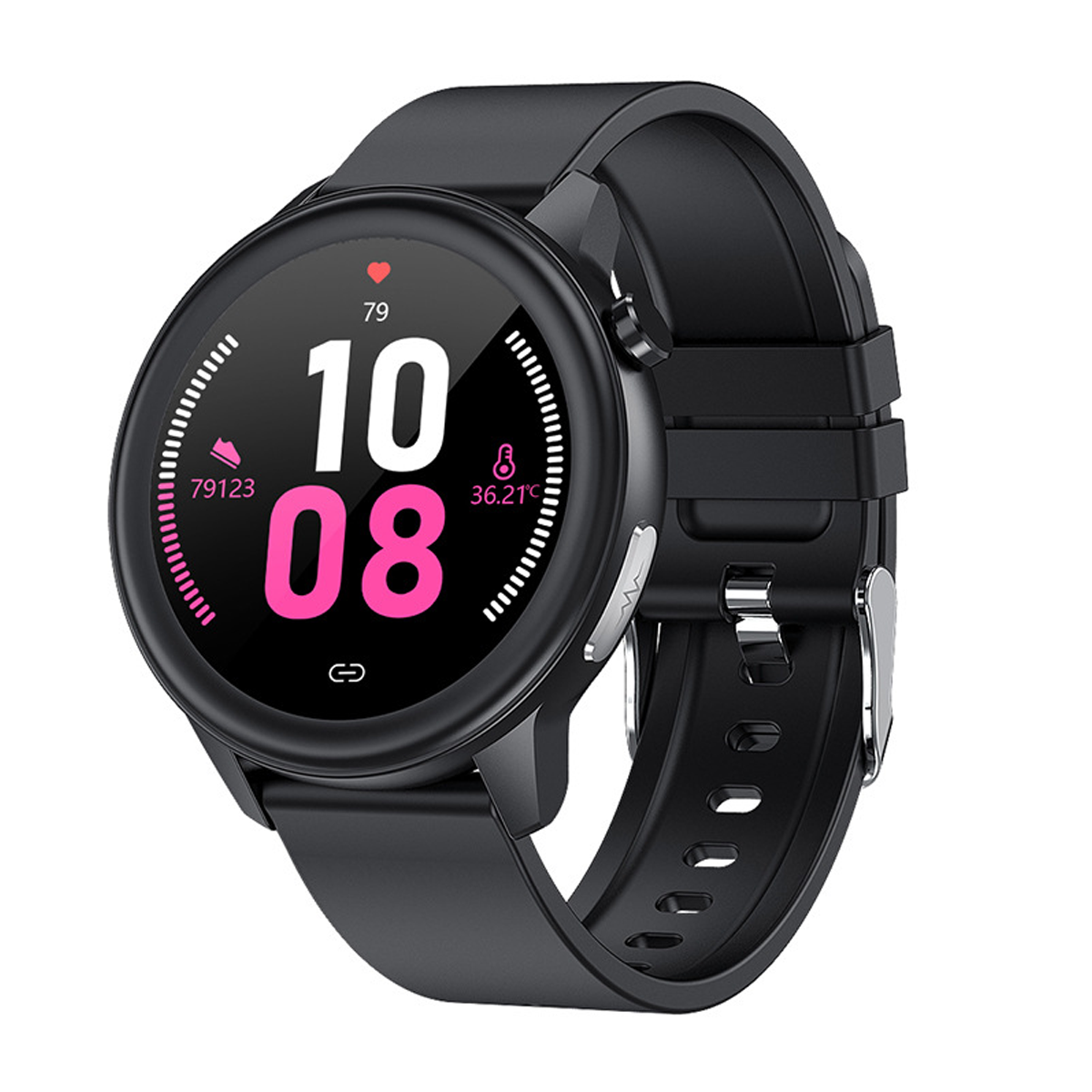 Smartwatch Akkulaufzeit Schwarz Herzfrequenzüberwachung Tage BRIGHTAKE Fitness mit Trainingsmodi 14 Smartwatch Silikon, - -