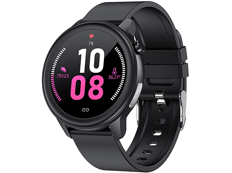 Smartwatch Akkulaufzeit Schwarz Herzfrequenzüberwachung Tage BRIGHTAKE Fitness mit Trainingsmodi 14 Smartwatch Silikon, - -