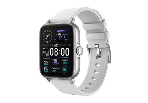 BRIGHTAKE Smart Watch Silber Bluetooth sprechende Uhr Herzfrequenz  Gesundheitsüberwachung Sportarmband Smartwatch Leder, Silber