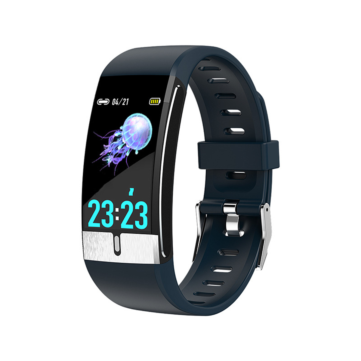 BRIGHTAKE Smartwatch Silikon, E66-Uhren Blau