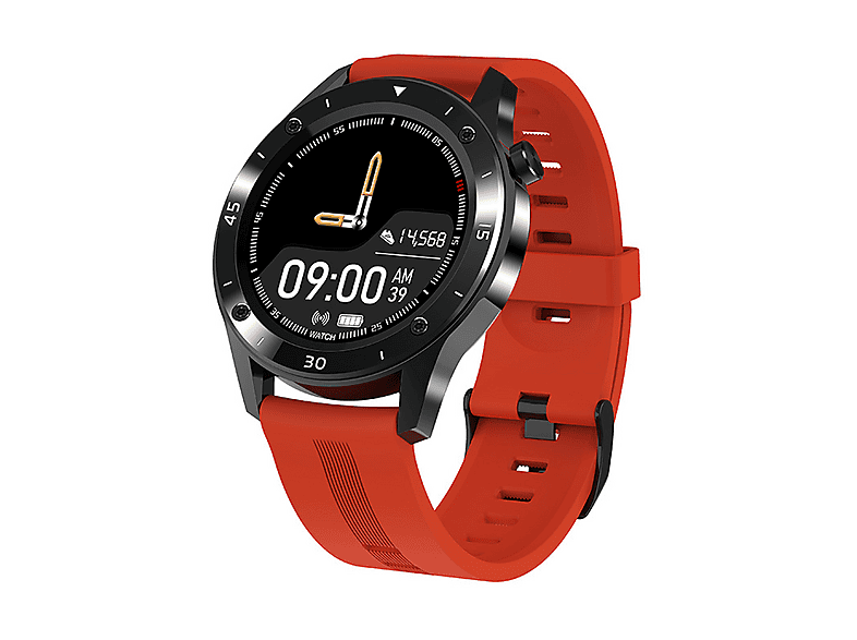 BRIGHTAKE Smart Watch Red HD Full Touch Screen GPS Track Heart Rate ...