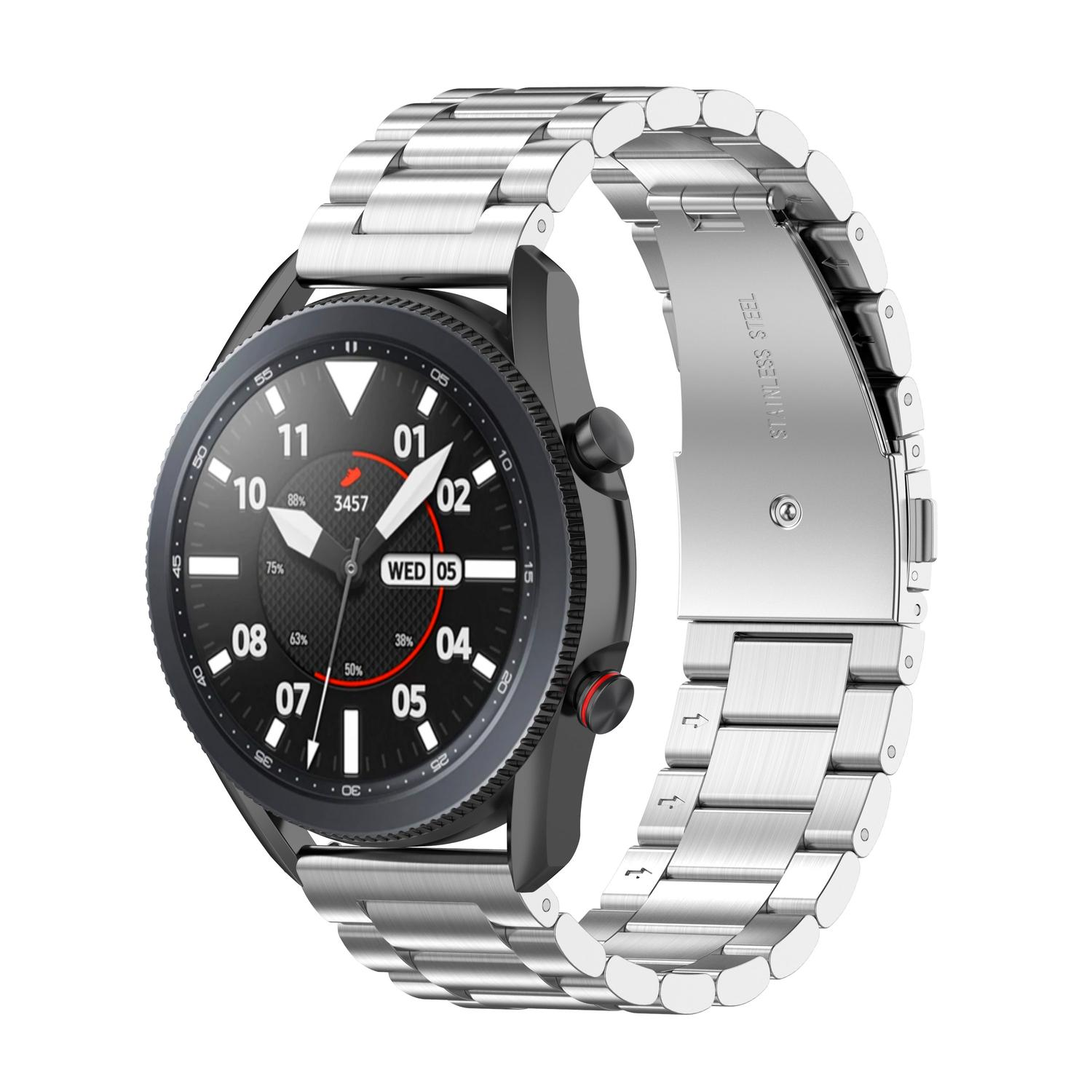 GT2 silber Huawei 46mm/GT3/GT3, Watch 3 GT2 Samsung, Edelstahl 45 mm, Watch Armband Ersatzarmband, Watch Galaxy Huawei Pro, INF