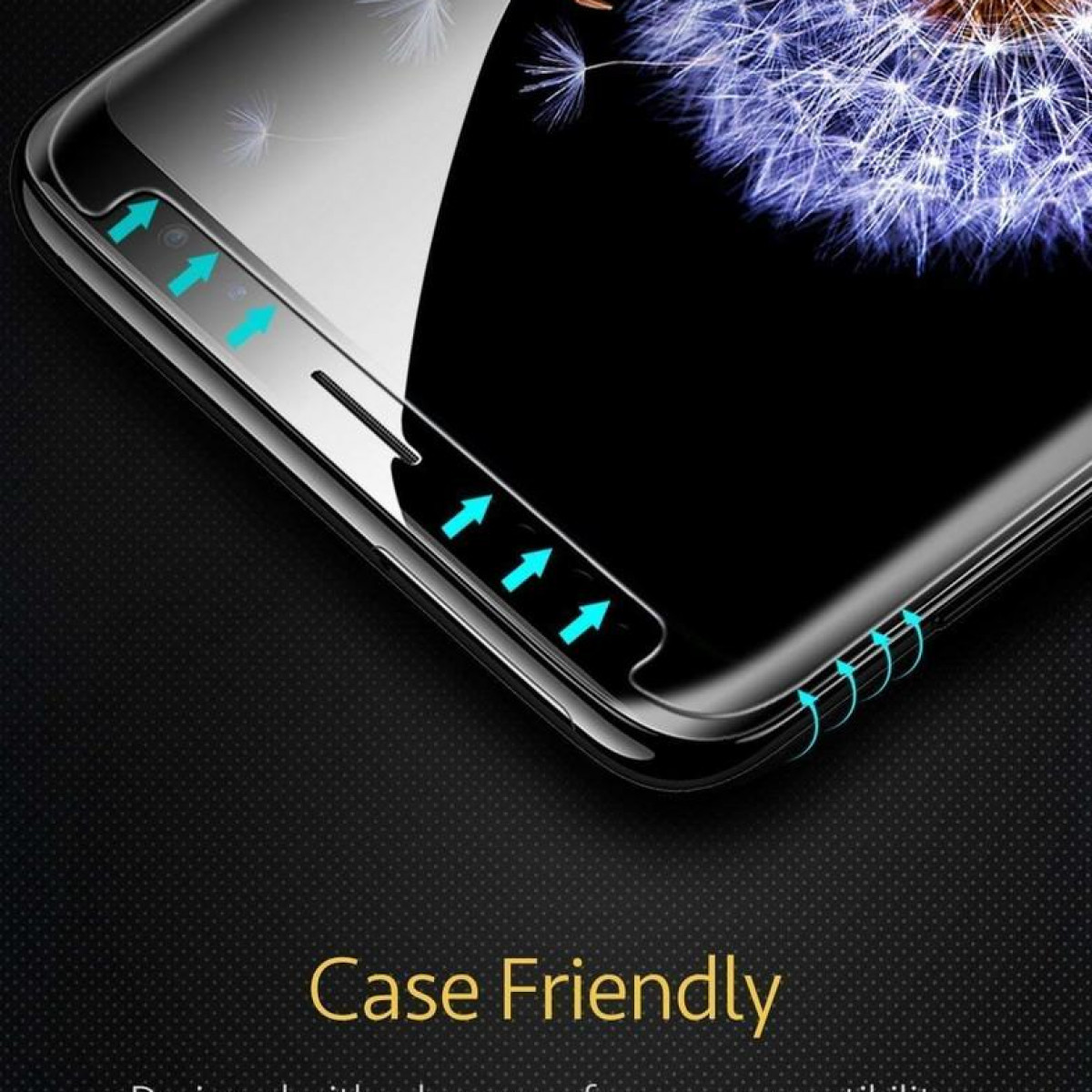 INF Displayschutzfolie transparent/schwa S9 S9 gehärtetes Galaxy Glas Galaxy Samsung Displayschutzfolie(für Samsung)