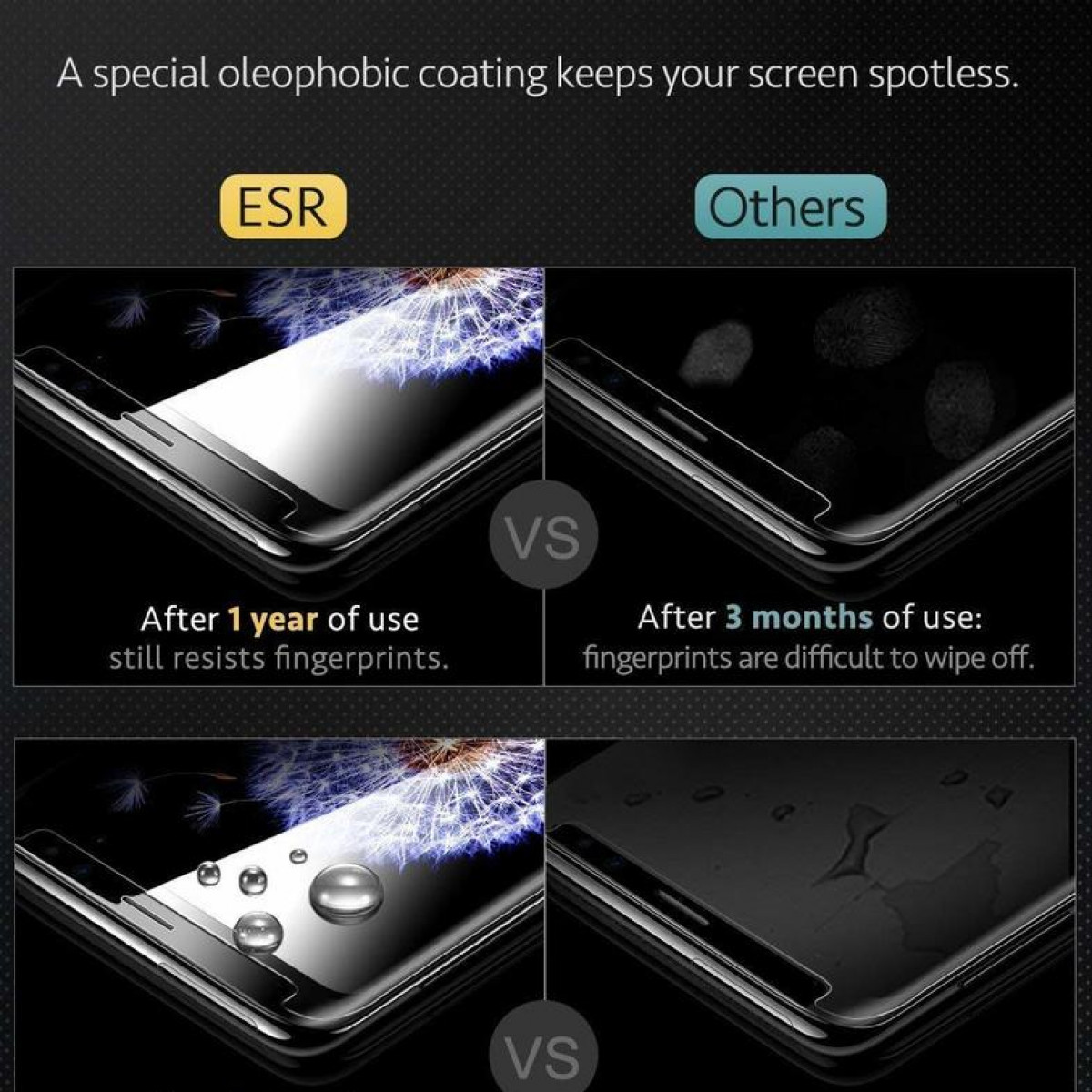S9 Displayschutzfolie transparent/schwa Displayschutzfolie(für Glas Samsung) Samsung Galaxy Galaxy S9 INF gehärtetes