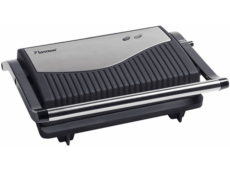 Schwarz BESTRON Panini-Grill, Watt) (750 420272