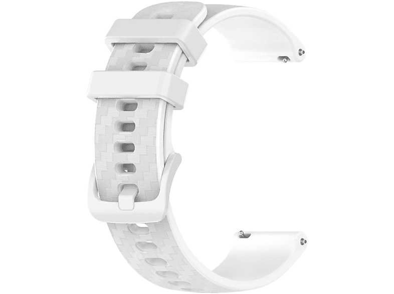INF Armband für 20 mm Omega/Huawei/Samsung Galaxy Watch Silikon Weiß, Ersatzarmband, Samsung, Galaxy Watch Active 2 40 mm /44 mm, Weiß