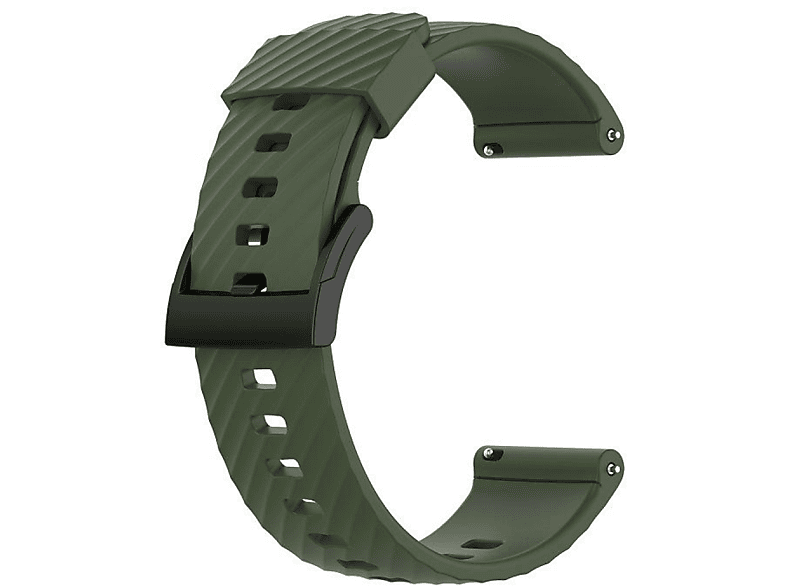 INF Suunto 7/9/9 Baro / D5 Armband Silikon Militärgrün, Ersatzarmband, Suunto, Suunto 7/9/9 Baro / D5, Militärgrün