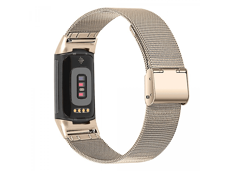 INF Fitbit Charge 5 Armband Edelstahl Gold, Ersatzarmband, Fitbit, Charge 5, Gold SATURN