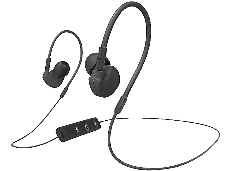 HAMA 177094 CLIP-ON OH.RUN BT SW, In-ear Headset Bluetooth Schwarz
