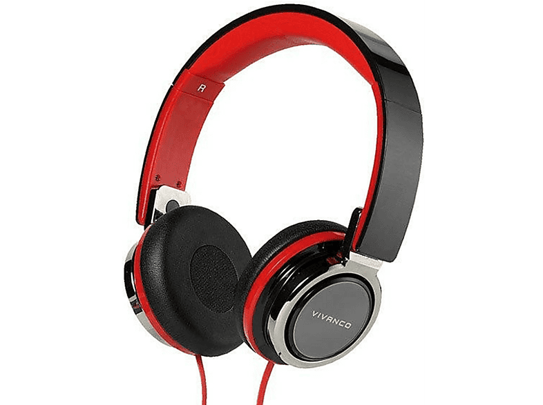 VIVANCO 37573, On-ear Ohraufliegende Kopfhörer Rot