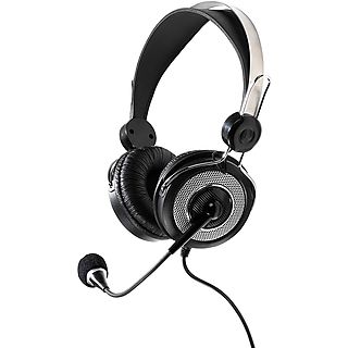 Auriculares diadema con cable - VIVANCO IT-HS RET RC, Supraaurales, Negro