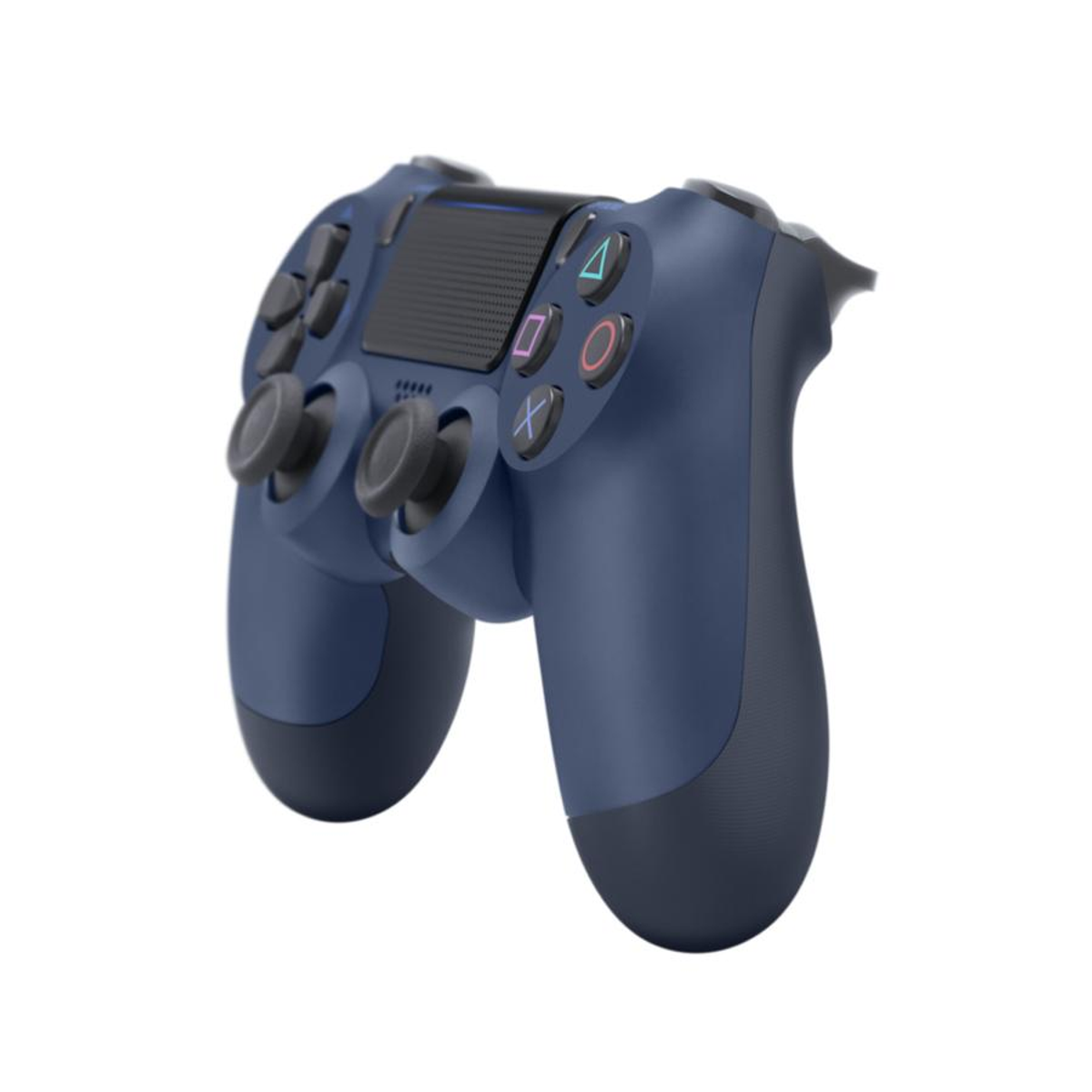 Ein blauer PlayStation 4 Controller. Der Controller hat die Standardtasten und Joysticks.