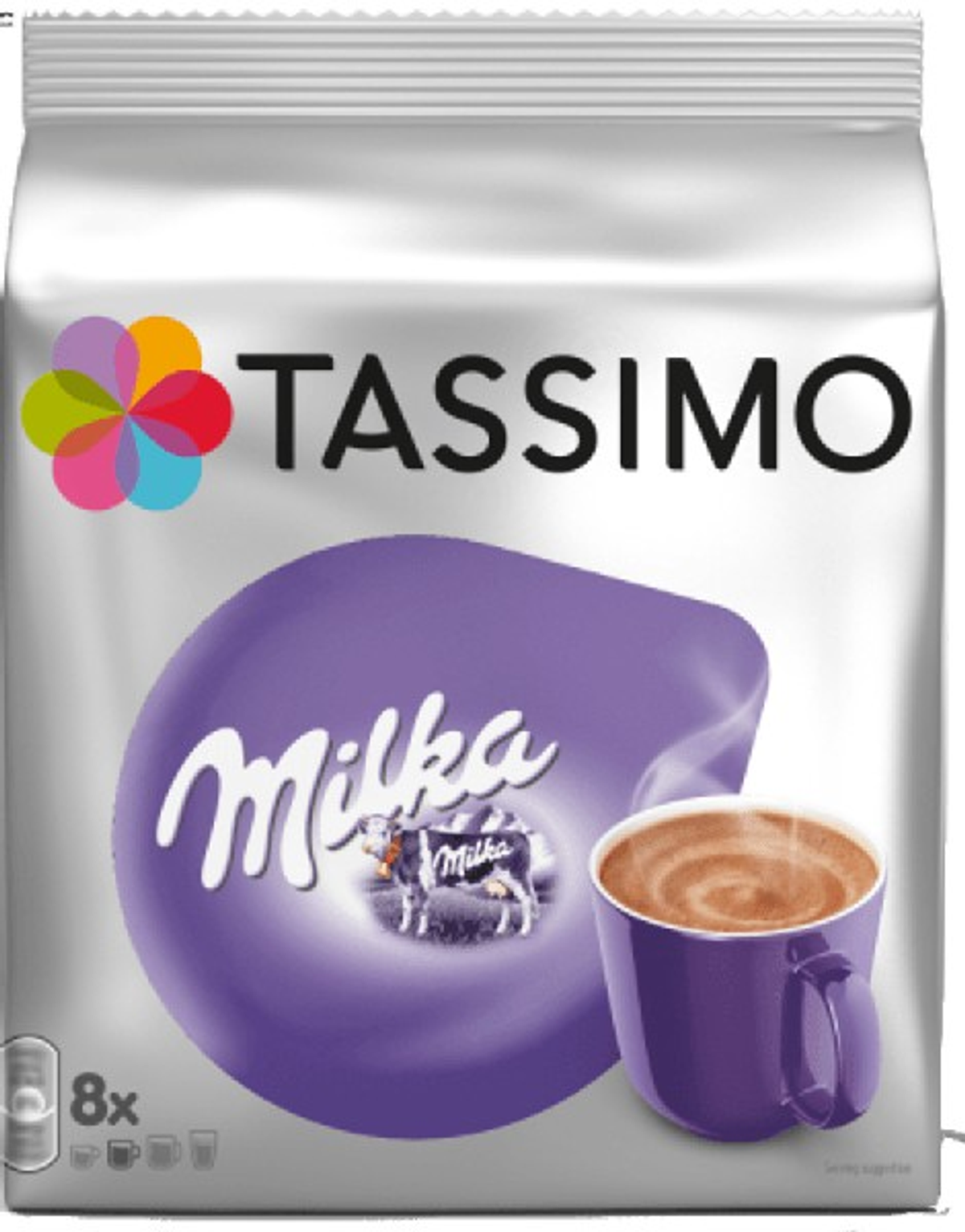 Cápsulas monodosis - Tassimo Milka, 8 cápsulas de chocolate