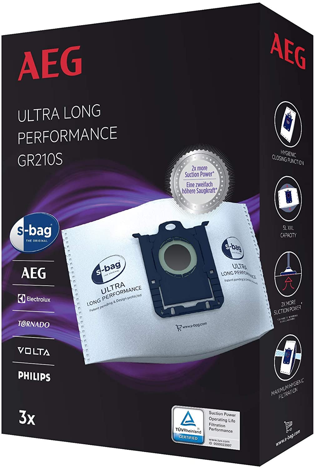 AEG Zubehör s-bag® Ultra Staubsaugerbeutel Long Staubsaugerbeutel Performance