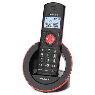 Teléfono para casa - DAEWOO DTD-1400B, RDSI, Rojo y Negro