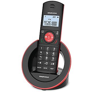 Teléfono para casa - DAEWOO DTD-1400B, RDSI, Rojo y Negro