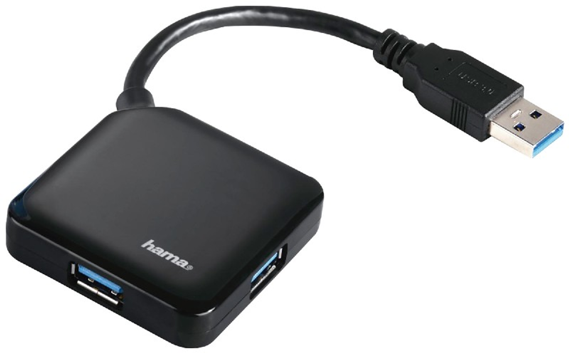 HAMA 012190 USB USB-3.0-Hub, Schwarz 4 3.0 FACH, 1x HUB