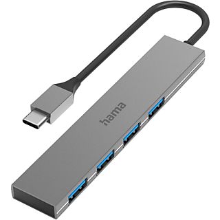 Hub USB/Concentrador  - 00200101 HAMA, Gris