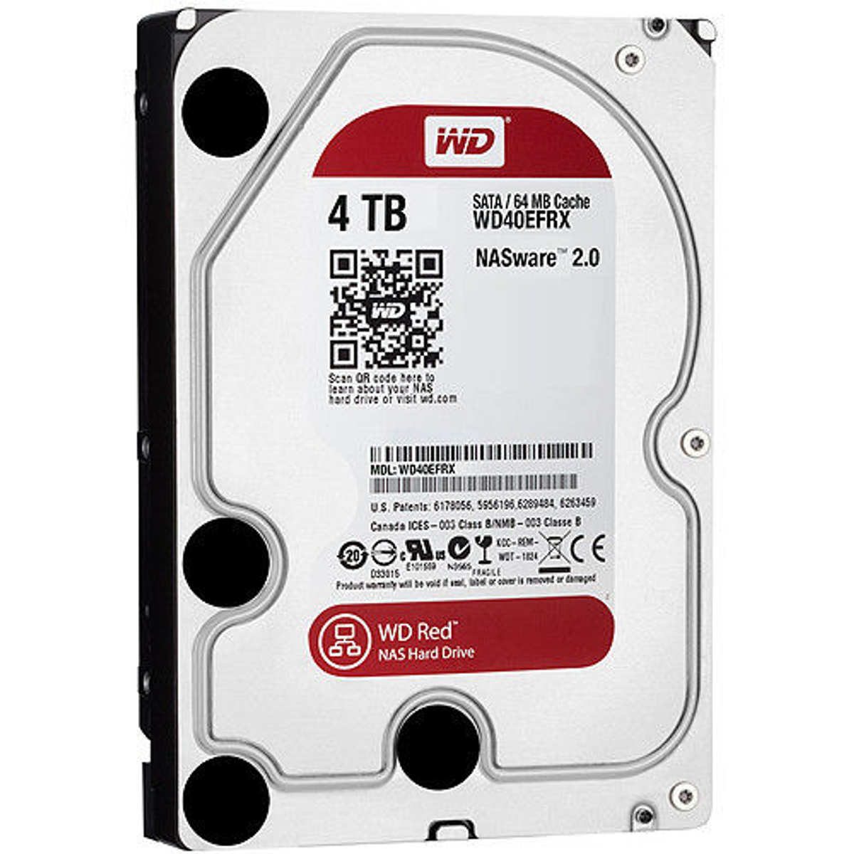 intern TB, 4 Zoll, //10200, WESTERN EMEA HDD, 3,5 DIGITAL WDBMMA0040HNC-ERSN 64MB 6GB/S 4TB RED