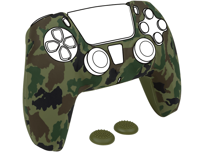 GLOVE CON.SILI. Camouflage PS5 GREEN/+2 THUMB Schutzhülle, GRIPS, BB006445 NACON