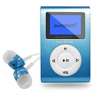 Reproductor MP3  - DEDALOIII Azul SUNSTECH, 4 GB, 4 h, Azul