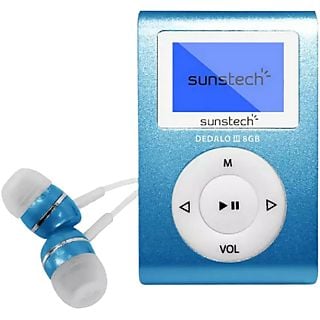 Reproductor MP3  - DEDALOIII8GBBL SUNSTECH, 8 GB, 4 h, Azul