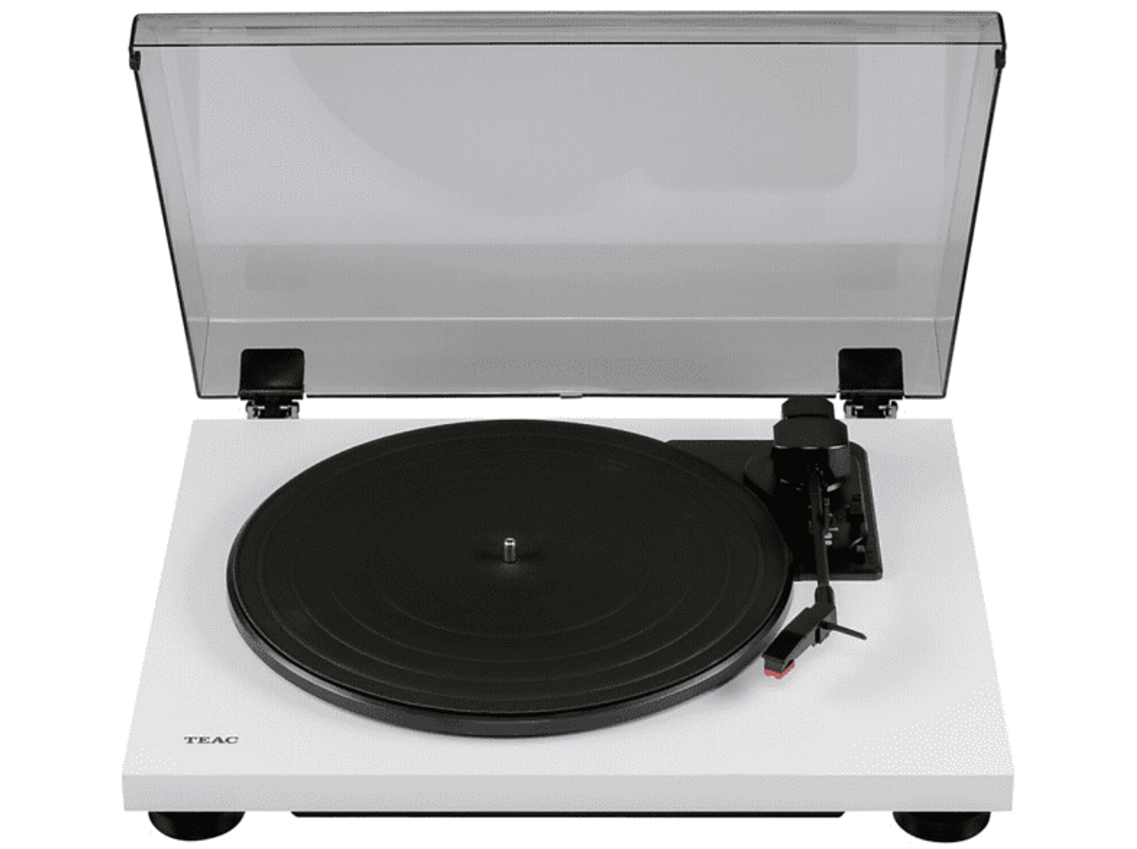 Tocadiscos - TN-180BT TEAC, Conector RCA Pin Jack, Transmisor Bluetooth para altavoces y auriculares, Amplificador integrado con ecualizador de phono y phono y line y de salida, 3 velocidades: 33, 45 y 78 rpm, Blanco
