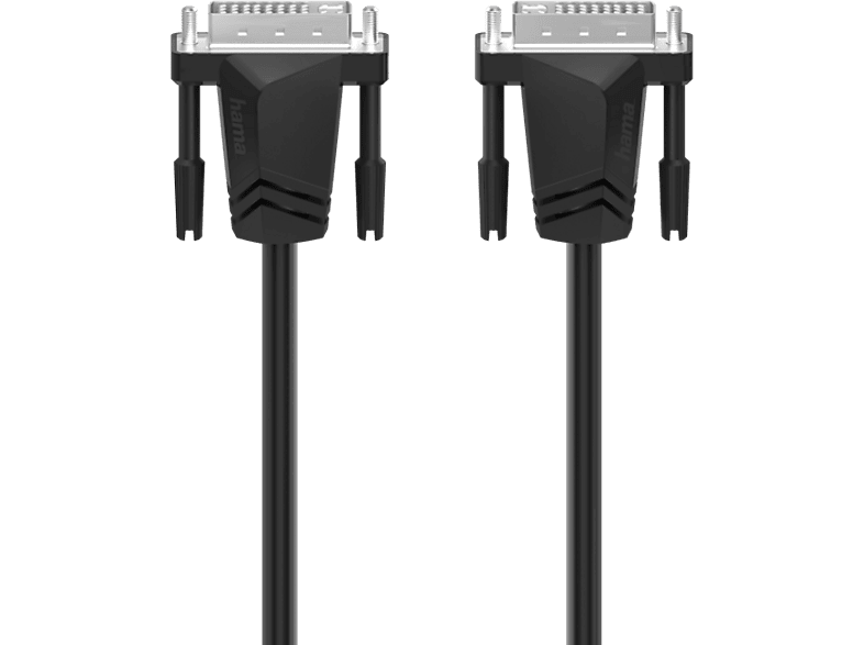 HAMA Kabel DVI 1440p Dual Link Schwarz 1,5m, DVI-I Dual Link-Kabel, 1,5 m