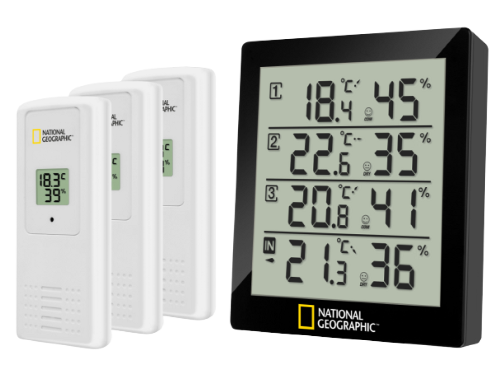 4 - schwarz BRESSER Thermo-Hygrometer für Wetterstation digitales Messbereiche