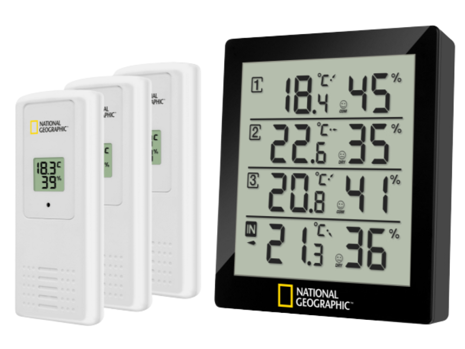 Thermo-Hygrometer Wetterstation BRESSER digitales 4 - schwarz für Messbereiche