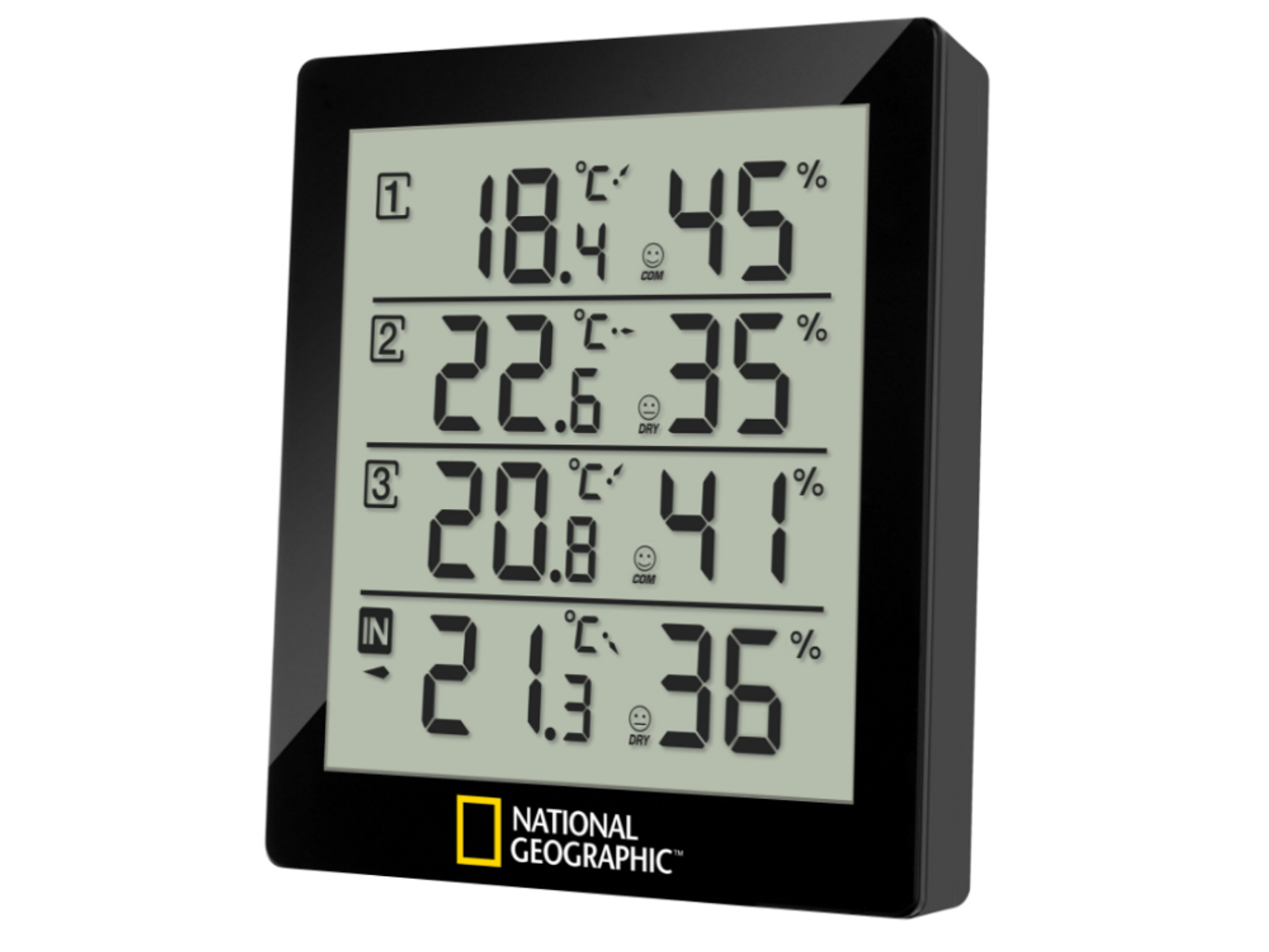 BRESSER digitales 4 - Messbereiche Wetterstation für Thermo-Hygrometer schwarz