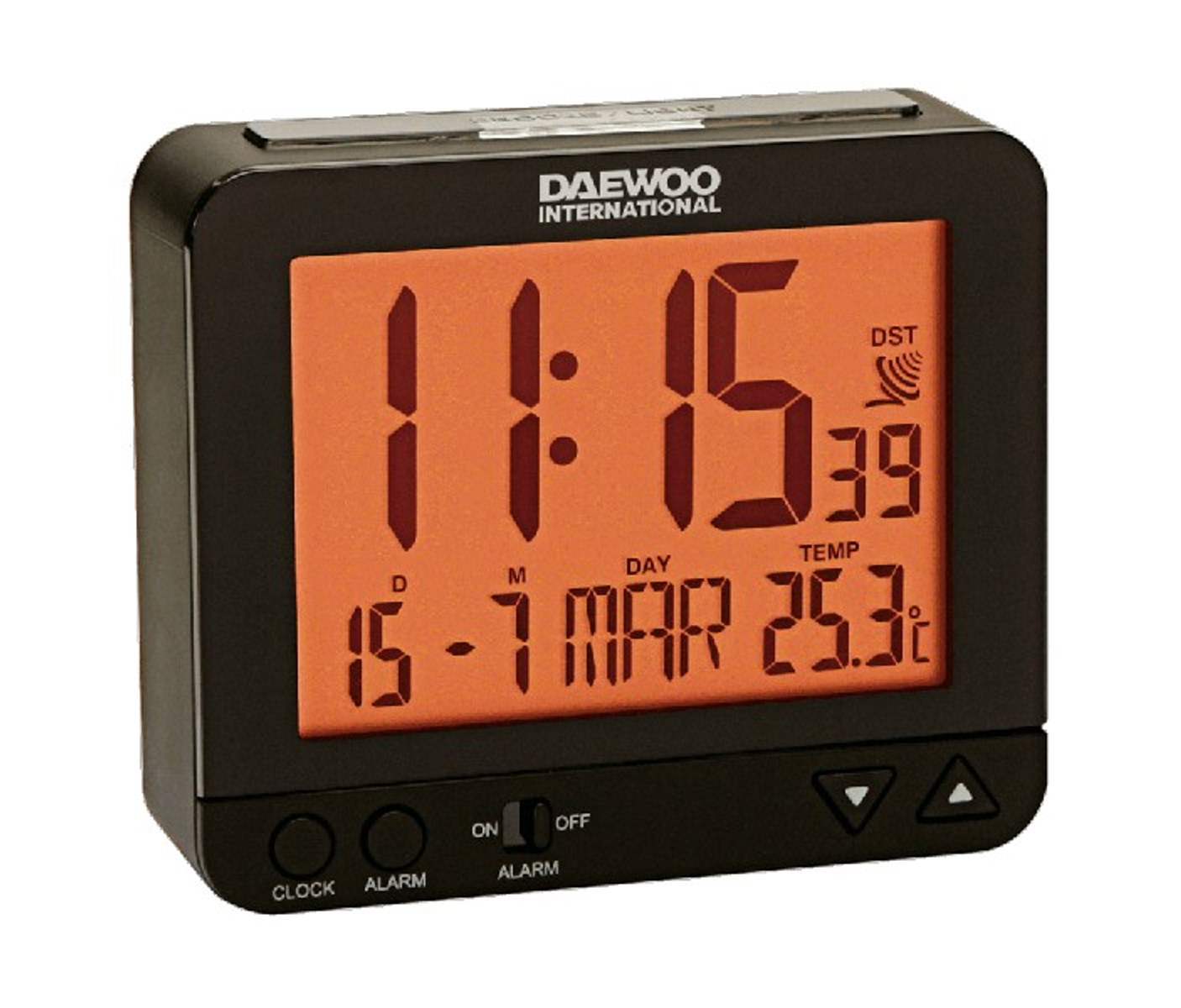 Reloj despertador - DBF120 DAEWOO, Negro