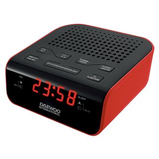Radio despertador  - DBF125 DAEWOO, Rojo