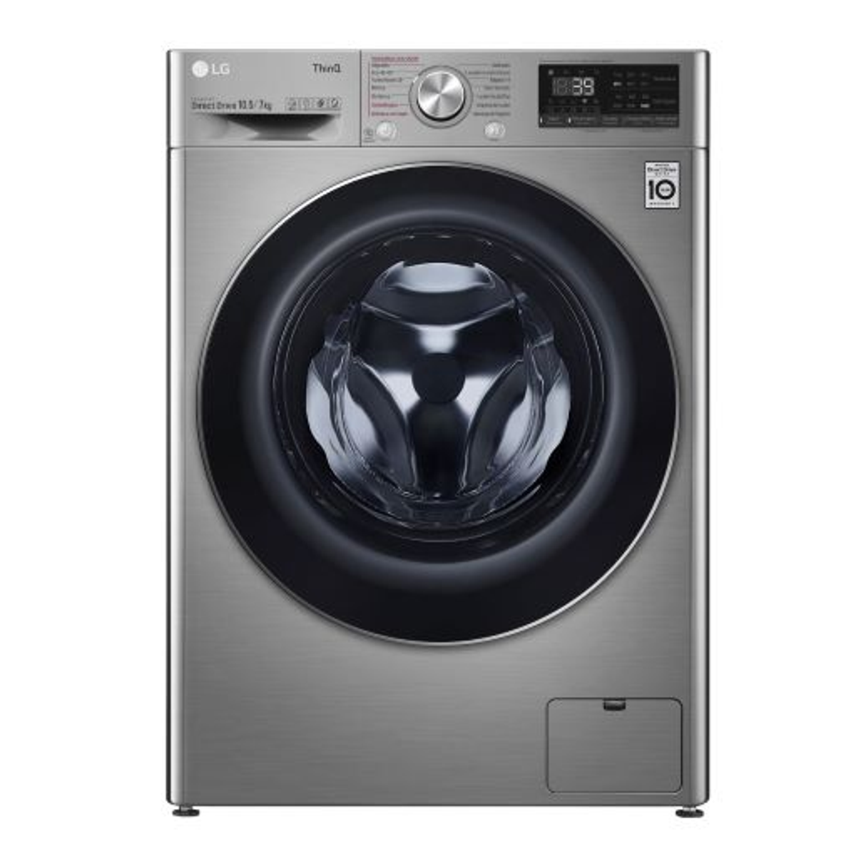 Lavadora secadora - LG F4DV7010S2S, 10,5 kg, 7 kg, Inox