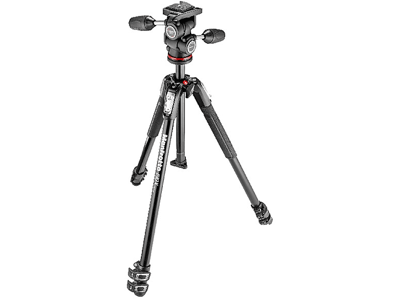 Stativ, MANFROTTO Dreibein mm bis 1730 Höhe offen MK190X3-3W1 Schwarz,