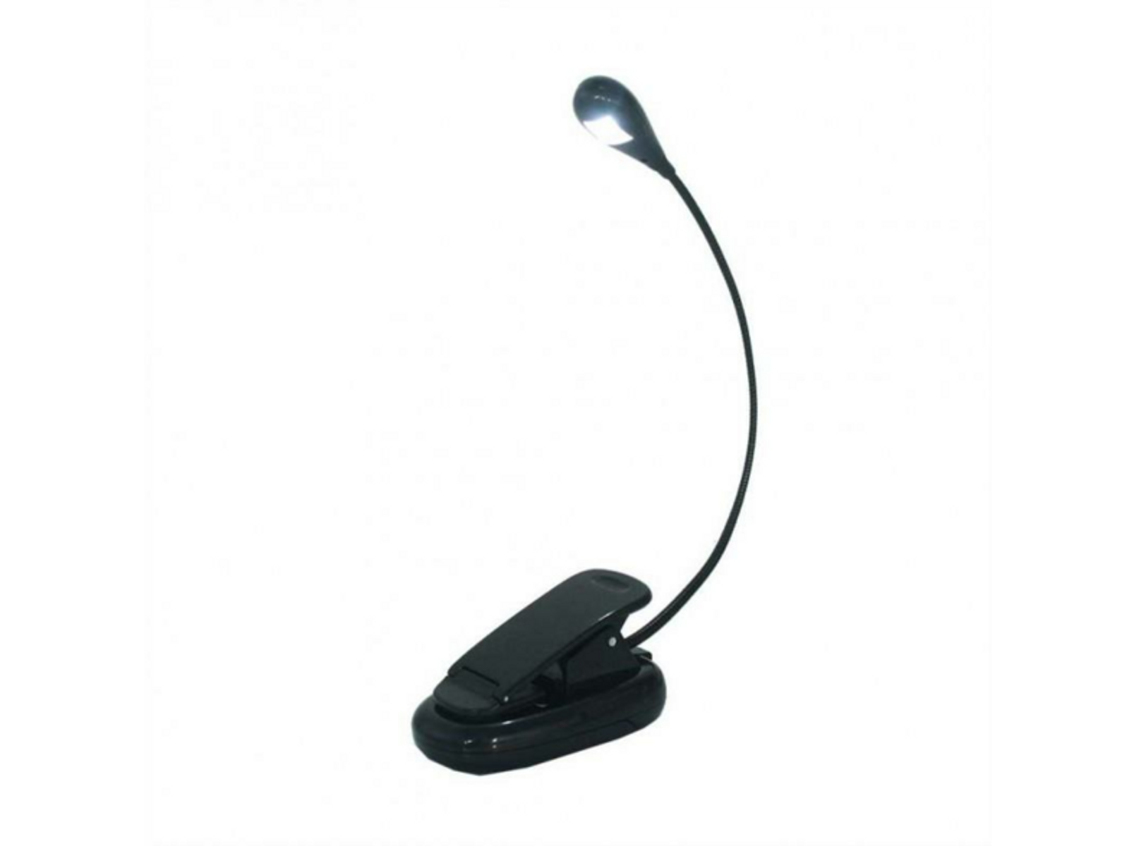 Lámpara - Clener, Luz LED COB, Pinza ajustable, Brazo flexible, 3 modos, Sobremesa, eBook, Negro