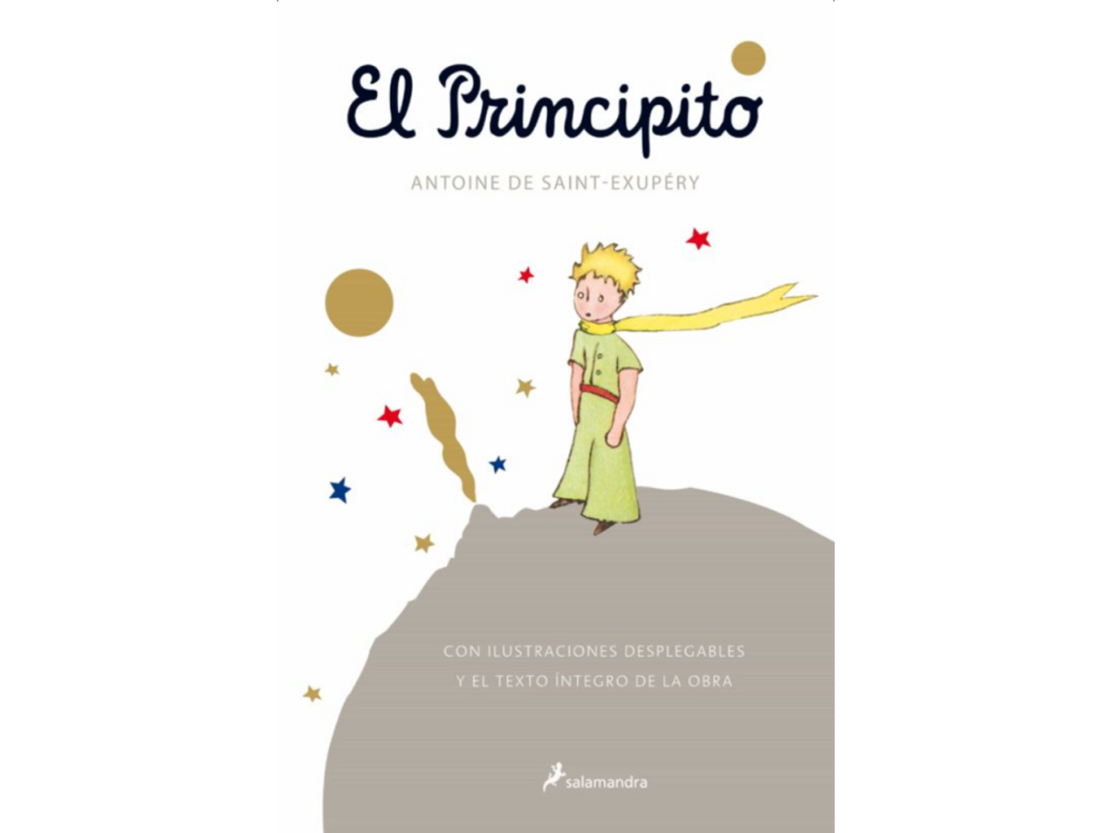 Portada de "El Principito" con ilustración del principito.